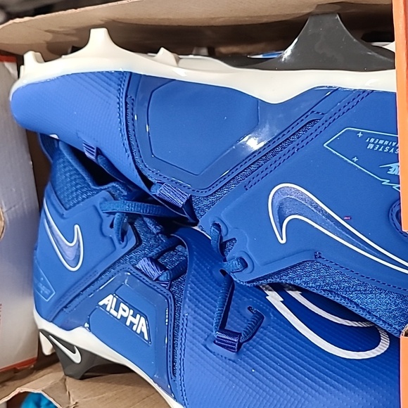 Nike Alpha Menace Pro 3 - Game Royal/White Cleats Size 10 main image 4
